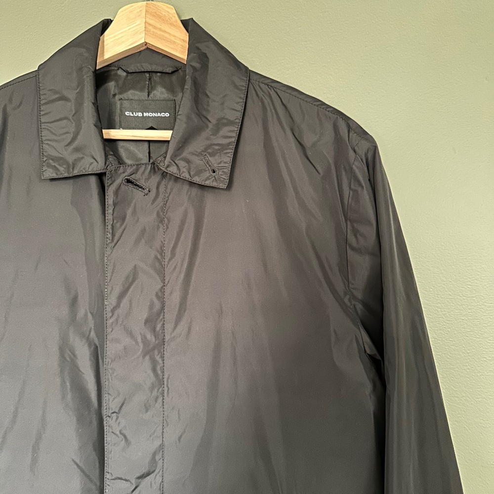CLUB MONACO Black Nylon Trench